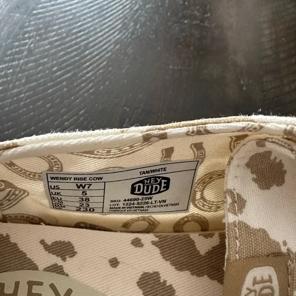 Hey Dude Men's Loafers - Tan and White - Picture 3 of 3